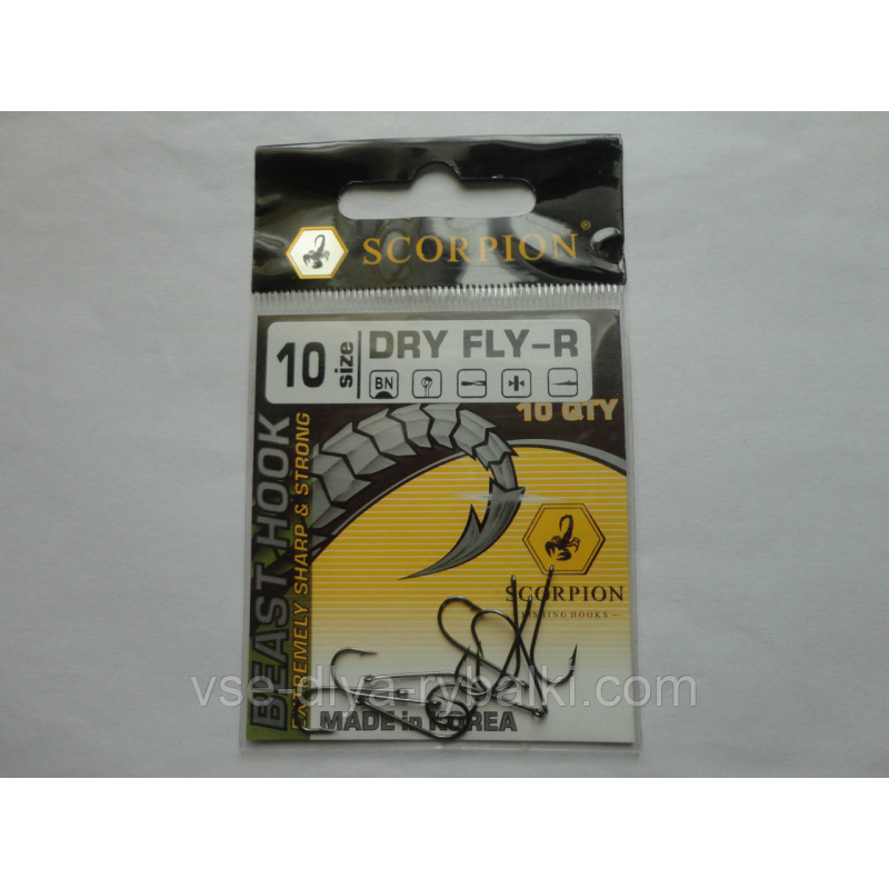Гачок Scorpion dry fly №10