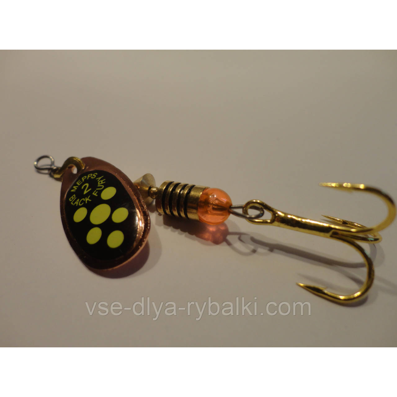 Вертушка mepps Black fury 2 мідь з салатовим
