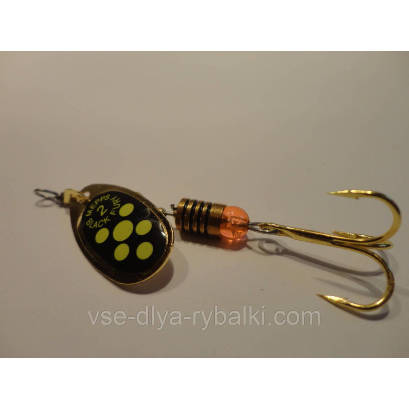 Вертушка mepps Black fury 2 золото з салатовим