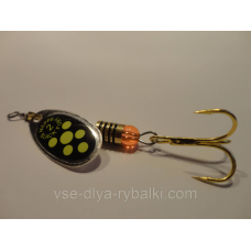 Вертушка mepps Black fury 2 срібло з салатовим