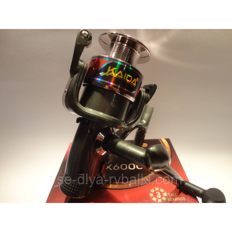 Котушка рибальська коропова KAIDA KX-60 з бейтранером 3 підшипника