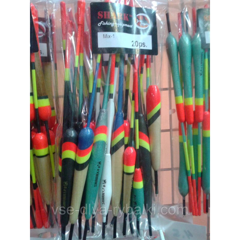 Поплавок дерево “Shark“ в асортименті