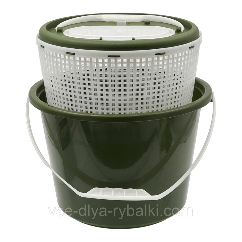 Кана для живця кругла 10 літрів