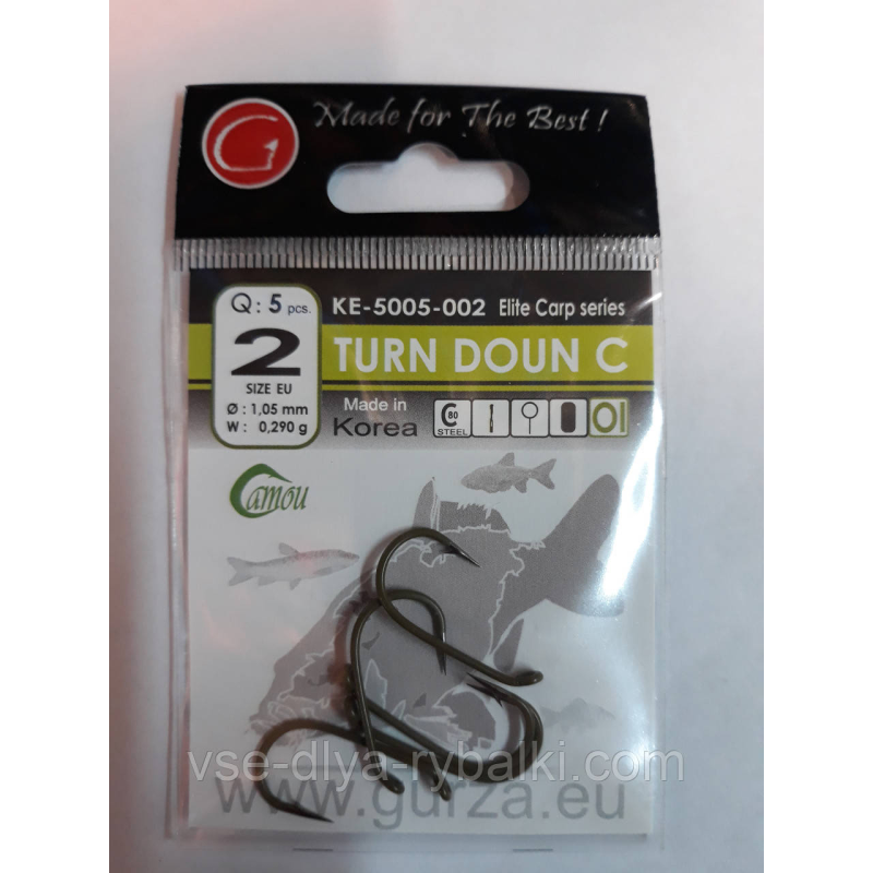 Гачки Gurza turn doun carp c № 2