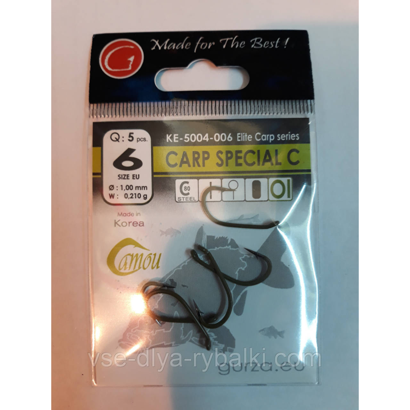 Гачки Gurza carp special c № 6