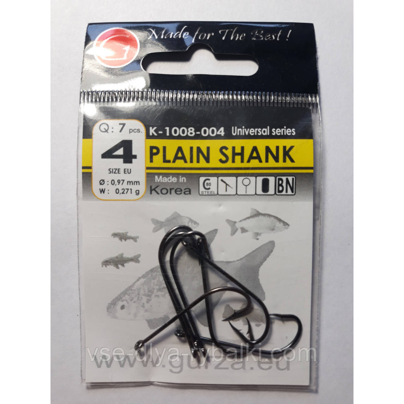 Гачки Gurza plain shank № 4