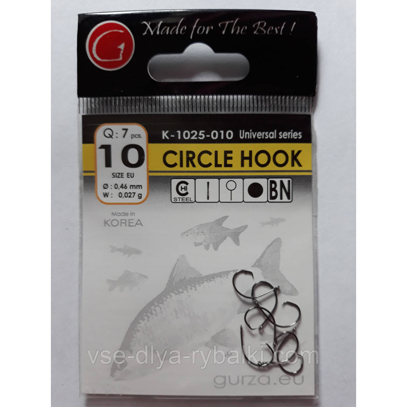 Гачки Gurza circle hook № 10