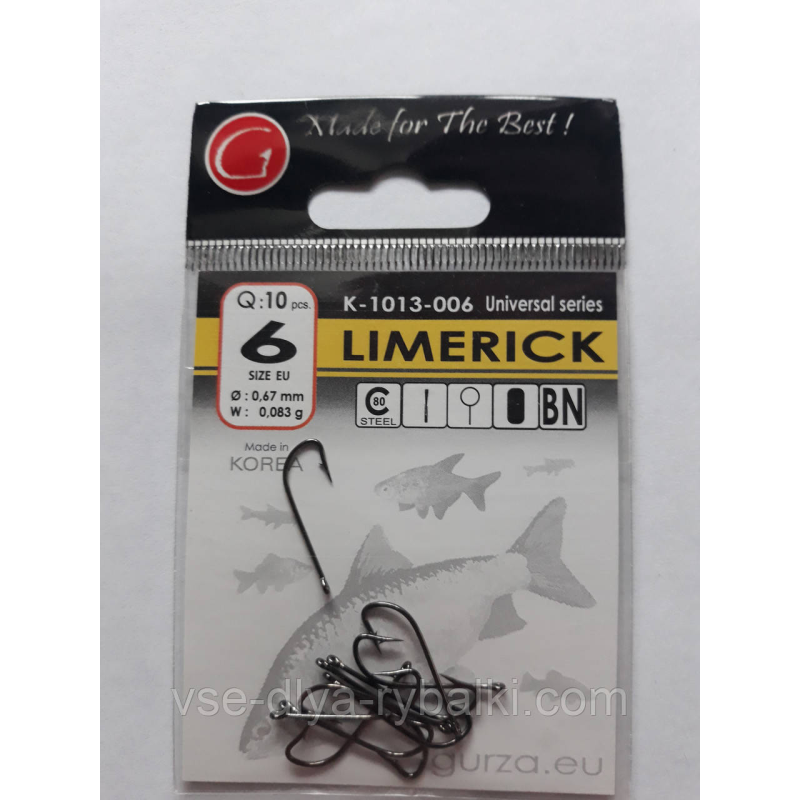 Гачки Gurza limeric № 6