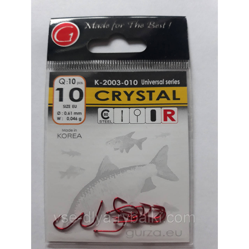 Гачки Gurza crystal red № 10