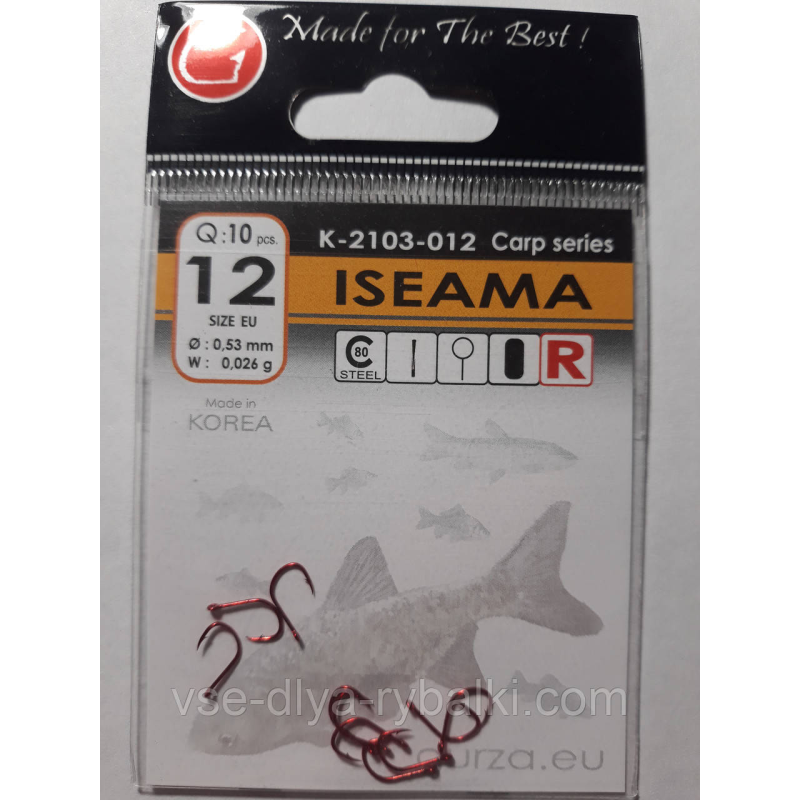 Гачки Gurza iseama red № 12