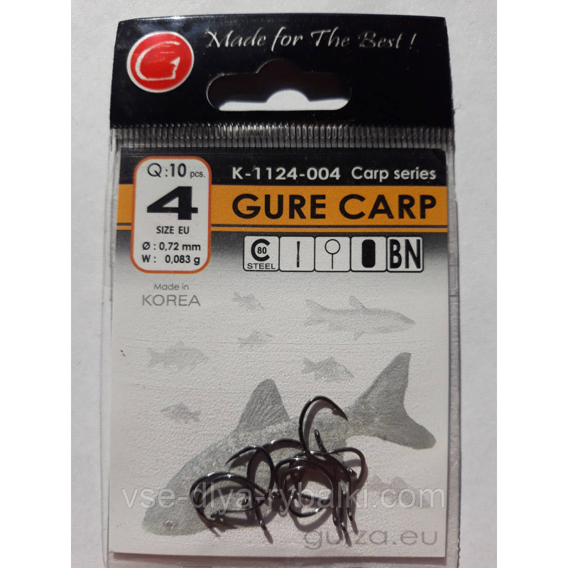 Гачки Gurza gure carp № 4