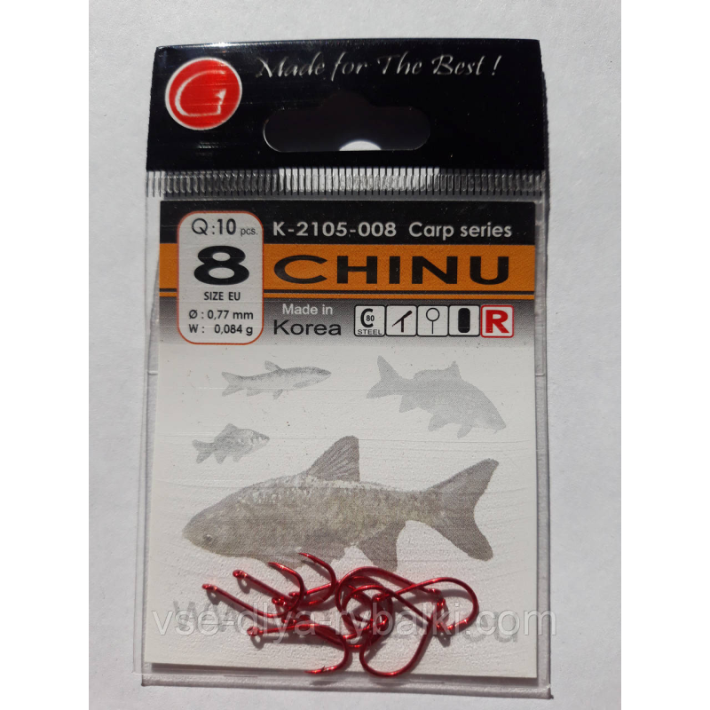 Гачки Gurza chinu red № 8