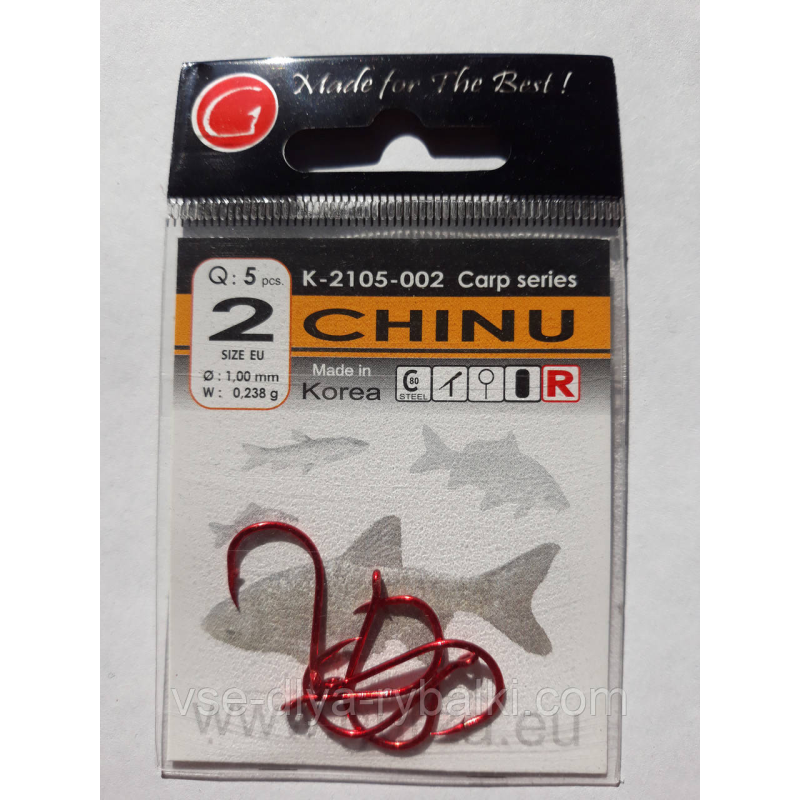 Гачки Gurza chinu red № 2