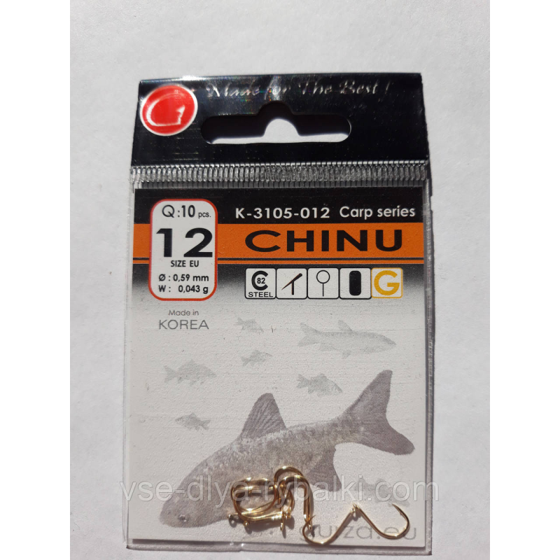 Гачки Gurza chinu gold № 12