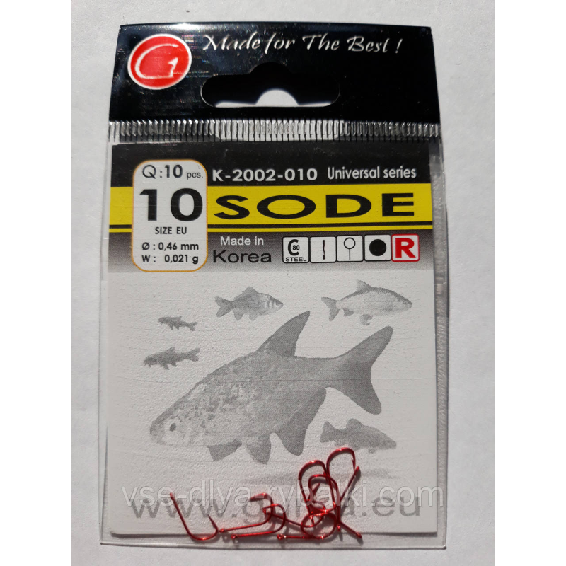 Гачки Gurza sode red № 10