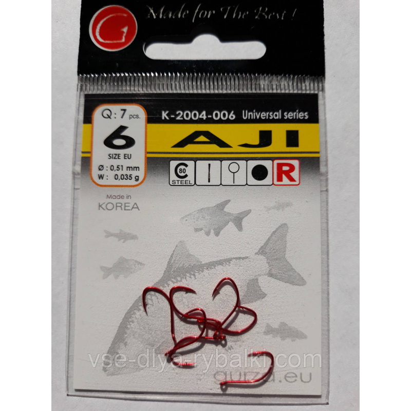 Гачки Gurza aji red № 6