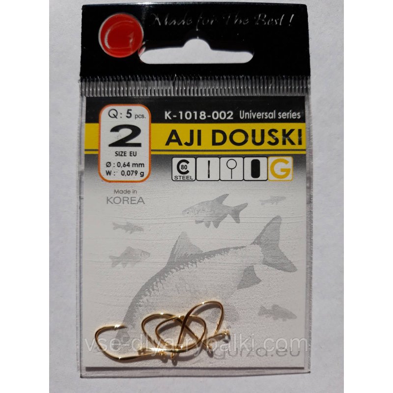 Гачки Gurza aji douski gold № 2