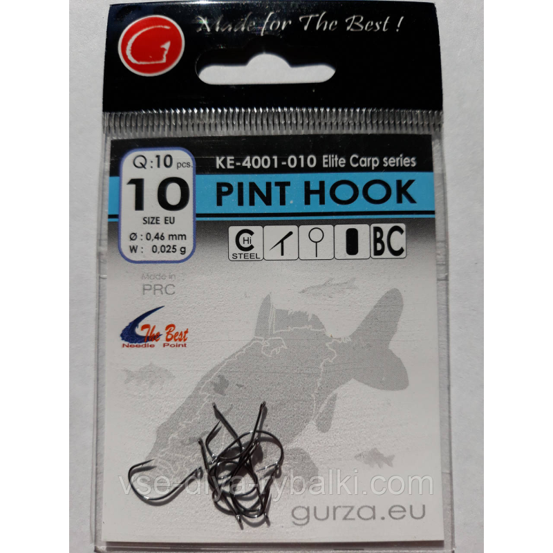 Гачки Gurza pint hook № 10