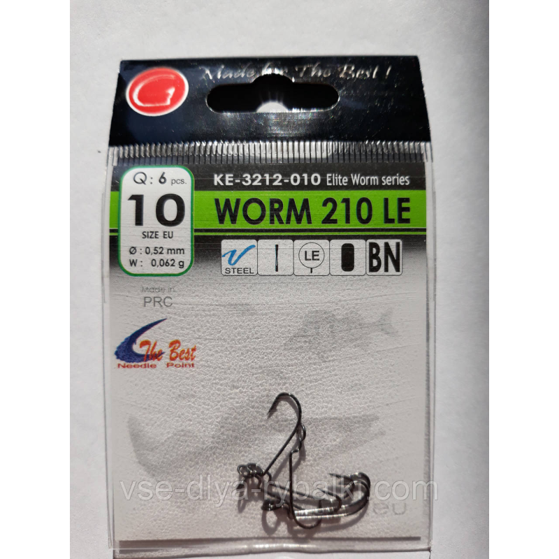 Гачки Gurza worm 210 le № 10