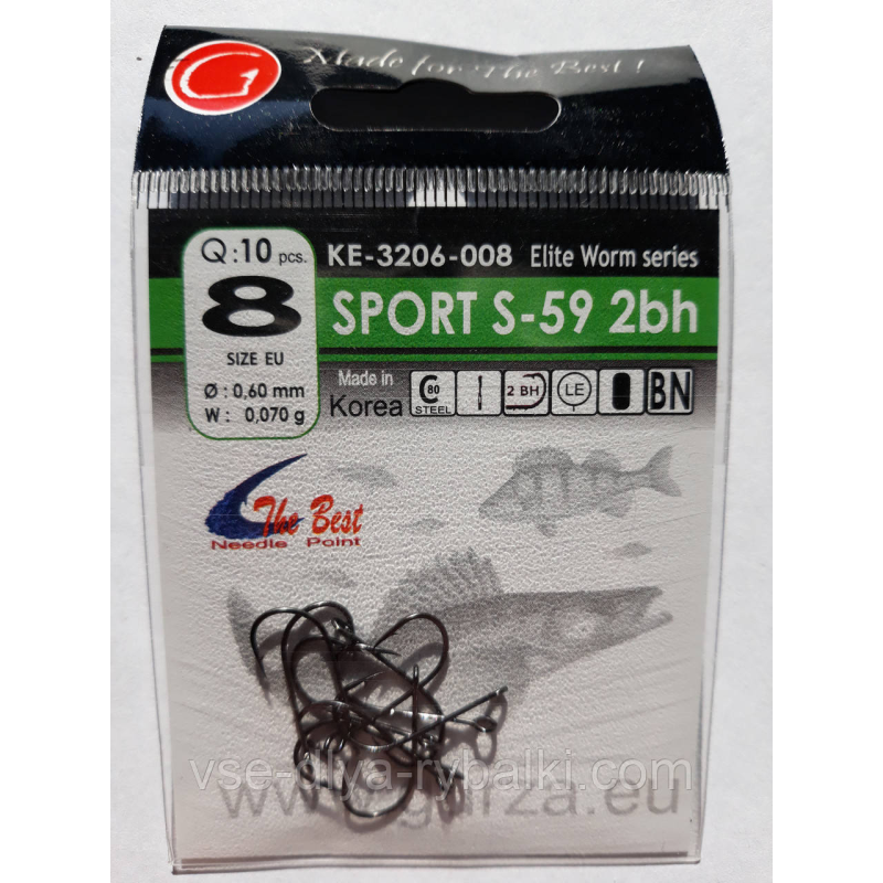 Гачки Gurza велике вухо sport s-59 № 8