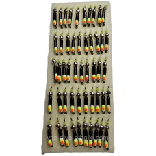 Мормишка вольфрамова з помаренчевою точкою цвяхокулька срібло 0,5 г