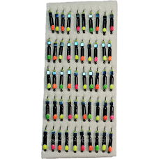 Мормишка вольфрамова чорна з різнокольоровими крапками цвяхокубик хамеліон 0,5 г