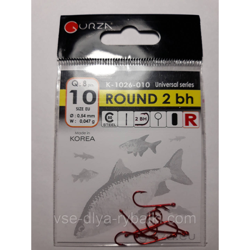 Гачки Gurza round red 2 bh № 10