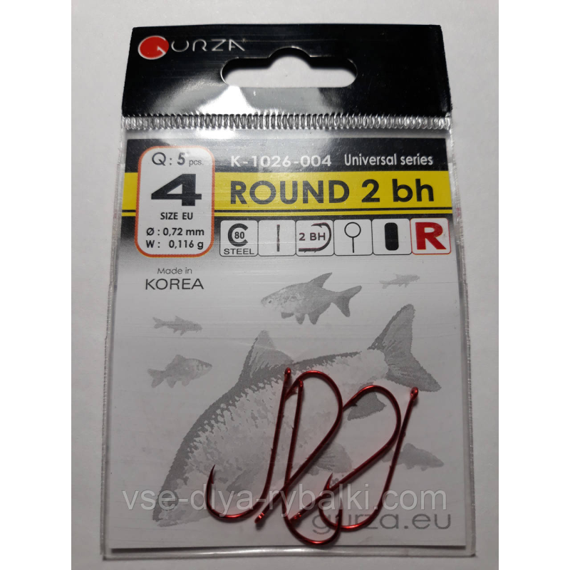 Гачки Gurza round red 2 bh № 4