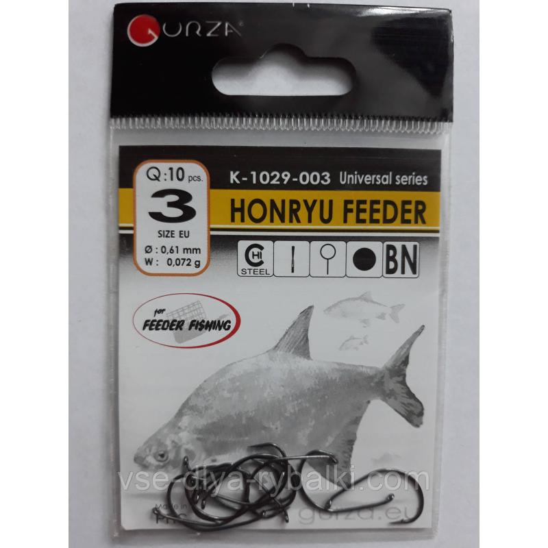 Гачки Gurza honryu feeder № 3