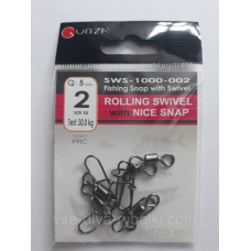 Gurza вертлюг з застібкою американкою № 2