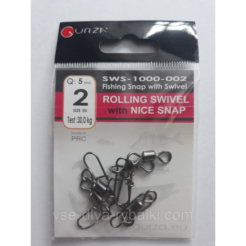 Gurza вертлюг з застібкою американкою № 2