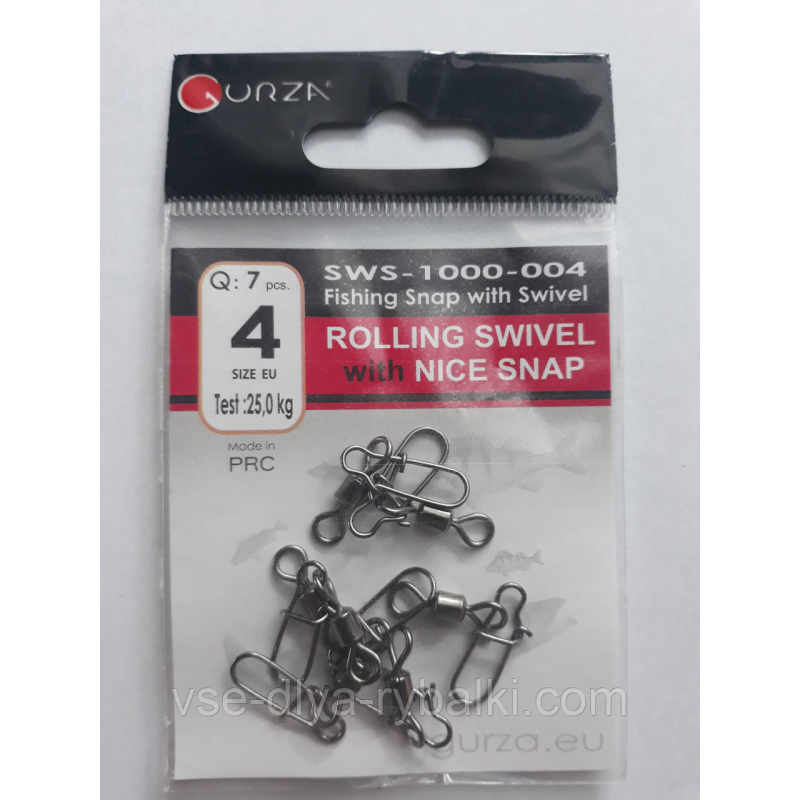 Gurza вертлюг з застібкою американкою № 4