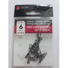 Gurza вертлюг с застежкой американкой № 6