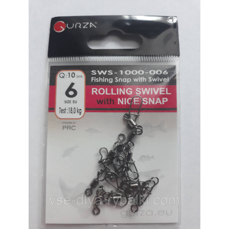 Gurza вертлюг с застежкой американкой № 6