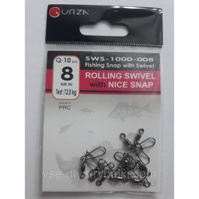 Gurza вертлюг з застібкою американкою № 8