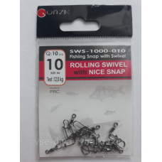 Gurza вертлюг з застібкою американкою № 10