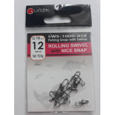 Gurza вертлюг з застібкою американкою № 12