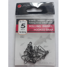 Gurza вертлюг з застібкою Hooked Snap № 5