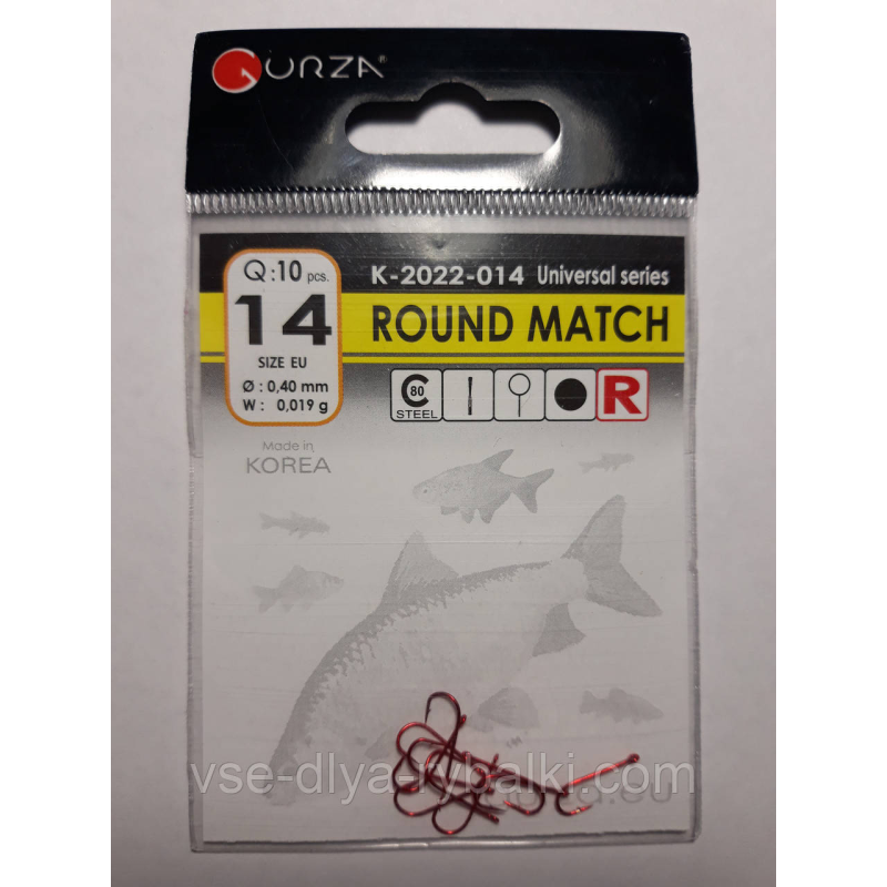 Гачки Gurza round match red № 14