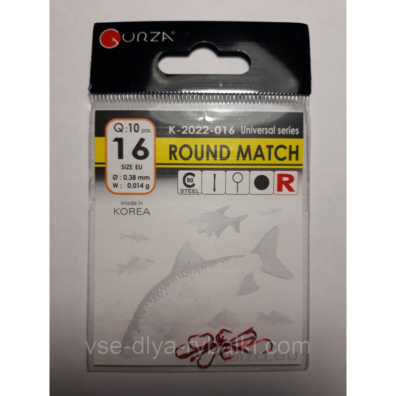 Гачки Gurza round match red № 16
