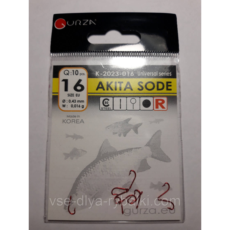 Гачки Gurza akita sode red № 16