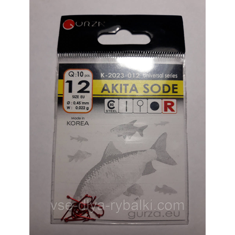 Гачки Gurza akita sode red № 12