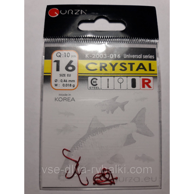 Гачки Gurza crystal red № 16
