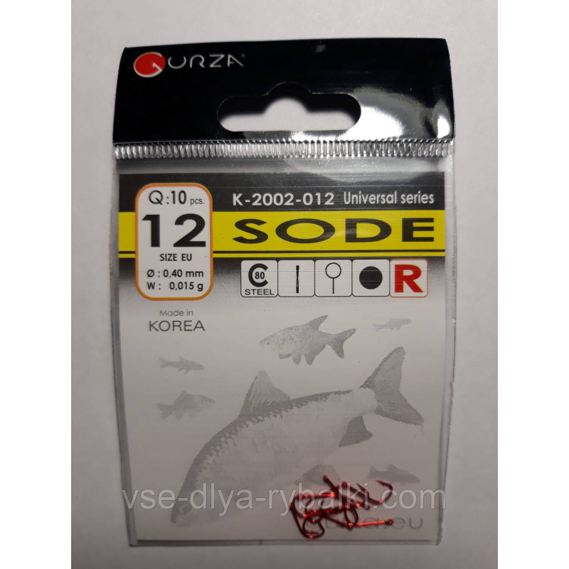 Гачки Gurza sode red № 12