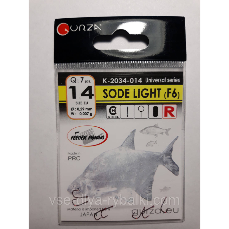 Гачки Gurza sode light red № 14