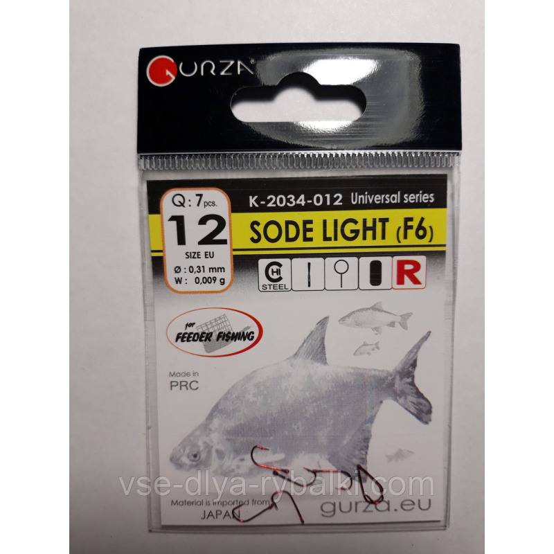 Гачки Gurza sode light red № 12