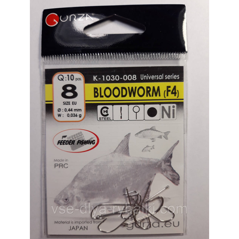 Гачки Gurza bloodworm № 8