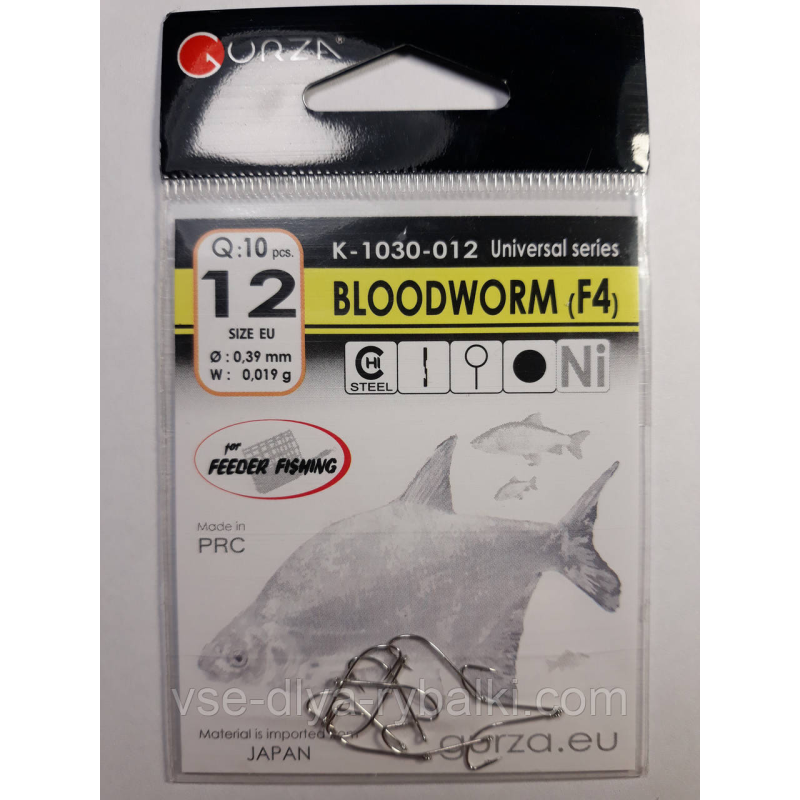 Гачки Gurza bloodworm № 12
