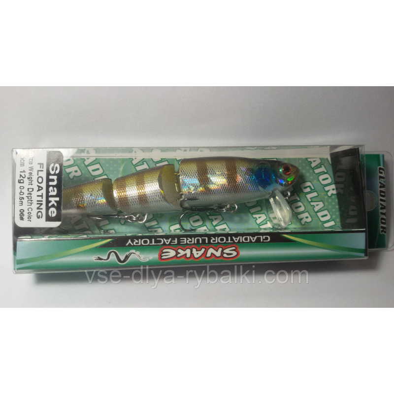 Воблер GLADIATOR Snake 95 Color: 06