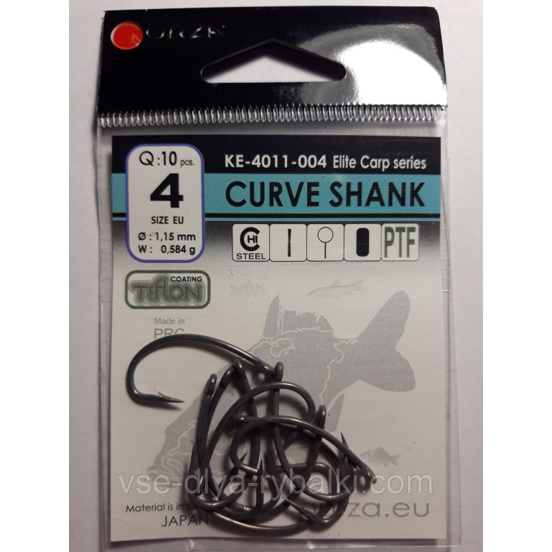 Гачки Gurza curve shank № 4